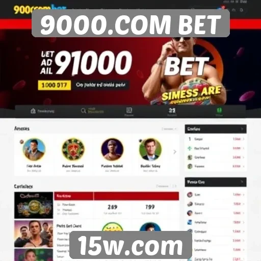 Interface do usuário do site 9000.COM BET é intuitiva